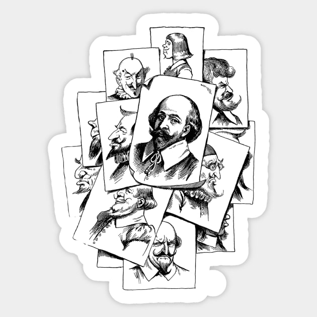 Many Faces Of Shakespeare Sticker by Specialstace83